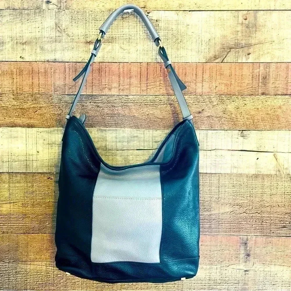 H By Halston Pebbled Leather Hobo Bag